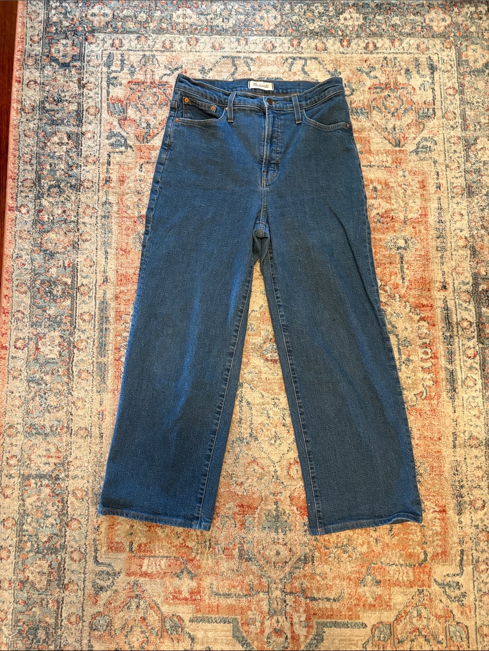 Madewell Indigo Wide-Leg High-Rise Jeans size 29